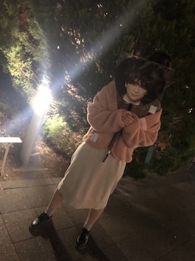 「MILKFED.（ミルクフェド）のアイテム（その他アウター）」を使った、harukaさん（レディース・169cm）の冬コーディネート