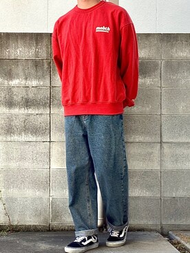 「MAINBOOTH（メインブース）のアイテム」を使った、シータケさん（メンズ・165cm）の夏コーディネート