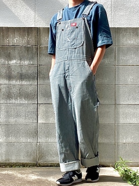 「アイテム（オールインワン・サロペット）」を使った、シータケさん（メンズ・165cm）の秋コーディネート