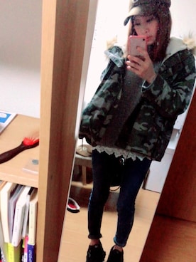 東 真実さん（レディース・149cm）の冬コーディネート