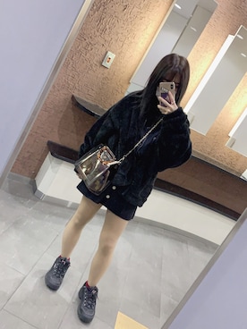 「ストリートカジュアル」｜「アイテム（MA-1）」を使った、miliaさん（レディース・150cm）の冬コーディネート
