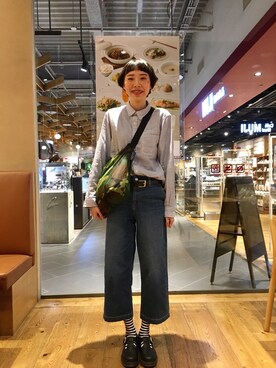 「MUJI」｜「アイテム（その他シューズ）」を使った、liuliuさん（レディース・173cm）の冬コーディネート
