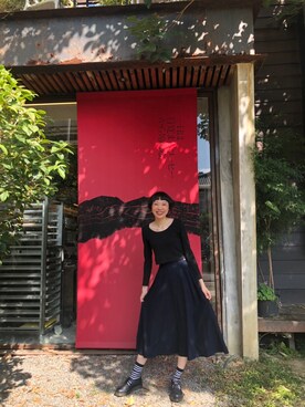 「MUJI」｜「アイテム（その他シューズ）」を使った、liuliuさん（レディース・173cm）の冬コーディネート