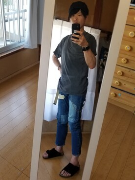 「STUDIOUS（ステュディオス）のアイテム（財布/小物）」を使った、　K.Daisuke さん（メンズ・176cm）の夏コーディネート
