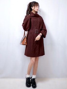 「PairPair（ペアペア）のアイテム（ワンピース/ドレス）」を使った、まお♡さん（レディース・163cm）の秋コーディネート