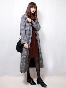 「PairPair（ペアペア）のアイテム（ワンピース/ドレス）」を使った、まお♡さん（レディース・163cm）の秋コーディネート