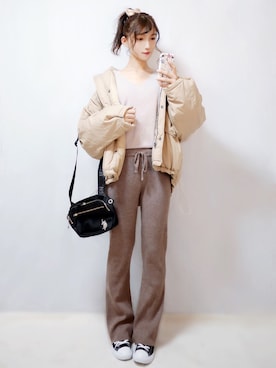 「pairpair」｜「アイテム（ブルゾン）」を使った、まお♡さん（レディース・163cm）の冬コーディネート