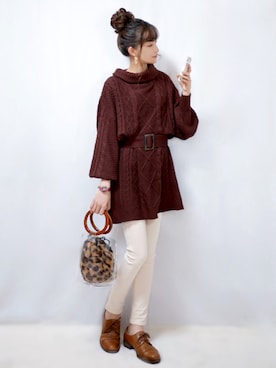 「PairPair（ペアペア）のアイテム（ワンピース/ドレス）」を使った、まお♡さん（レディース・163cm）の冬コーディネート