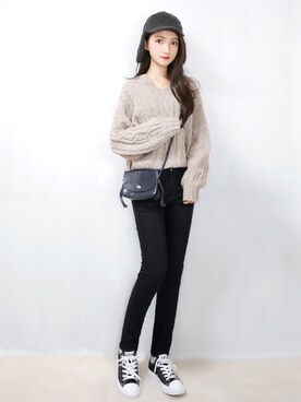 「La-gemme」｜「アイテム（帽子）」を使った、まお♡さん（レディース・163cm）の冬コーディネート