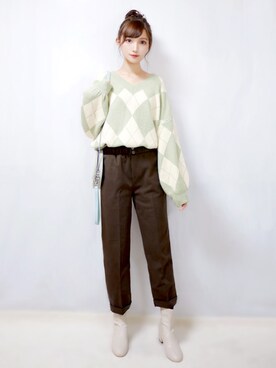 まお♡さん（レディース・163cm）の冬コーディネート