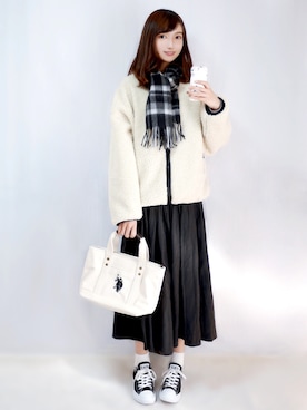 まお♡さん（レディース・163cm）の冬コーディネート