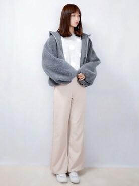 「SUGAR BISKET（シュガービスケット）のアイテム（その他アウター）」を使った、まお♡さん（レディース・163cm）の冬コーディネート