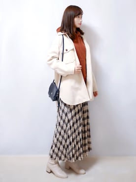 「La-gemme」｜「アイテム（カバーオール）」を使った、まお♡さん（レディース・163cm）の冬コーディネート