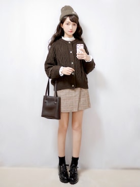 まお♡さん（レディース・163cm）の冬コーディネート