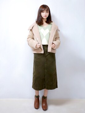 まお♡さん(レディース・163cm)の冬コーディネート