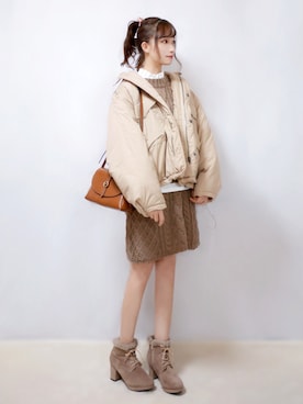 まお♡さん（レディース・163cm）の冬コーディネート