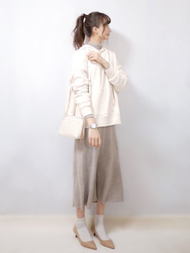 「florist」｜「アイテム（アナログ腕時計）」を使った、まお♡さん（レディース・163cm）の冬コーディネート