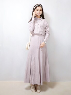 「florist」｜「アイテム（アナログ腕時計）」を使った、まお♡さん（レディース・163cm）の冬コーディネート