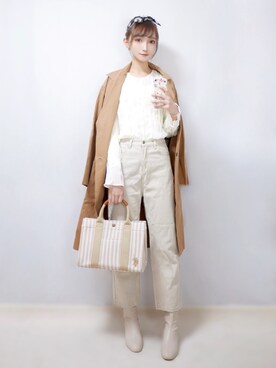 「Auntmaries」｜まお♡さん（レディース・163cm）の春コーディネート