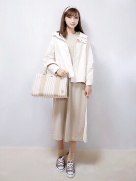 「URBAN RESEARCH（アーバンリサーチ）のアイテム（ブルゾン）」を使った、まお♡さん（レディース・163cm）の春コーディネート