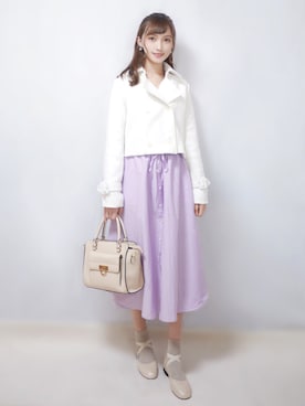 「GeeRA」｜「アイテム（その他アウター）」を使った、まお♡さん（レディース・163cm）の春コーディネート