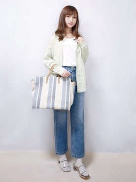 「La-gemme」｜「アイテム（パンツ）」を使った、まお♡さん（レディース・163cm）の春コーディネート