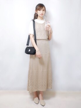 「FUN.TRINITY（ファン トリニティー）のアイテム（ワンピース/ドレス）」を使った、まお♡さん（レディース・163cm）の春コーディネート