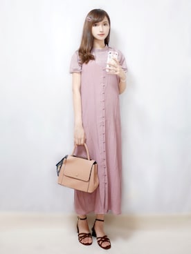 「FUN.TRINITY（ファン トリニティー）のアイテム（ワンピース/ドレス）」を使った、まお♡さん（レディース・163cm）の夏コーディネート