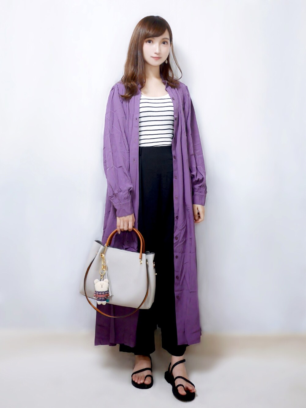 「alala、RODE SKO、ロデスコ、URBAN RESEARCH_ ITEMS、アーバンリサーチ、URBAN RESEARCH、apretro、minia、auntmarie's 、シンプル」｜「ap retroのリブニットキャミソール【ZOZO限定アイテム】（キャミソール、ホワイト系）」を使った、まお♡さん（レディース・163cm）の夏コーディネートの1枚目の写真