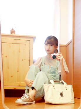 「FUN.TRINITY（ファン トリニティー）のアイテム」を使った、まお♡さん（レディース・163cm）の秋コーディネート