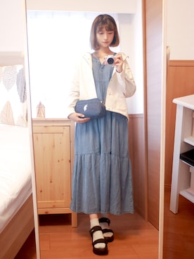 「URBAN RESEARCH（アーバンリサーチ）のアイテム（ブルゾン）」を使った、まお♡さん（レディース・163cm）の秋コーディネート