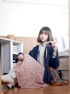 「リップスター」｜「アイテム（ブーツ）」を使った、まお♡さん（レディース・163cm）の秋コーディネート