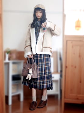 「sakishimatokyo」｜「アイテム（ブルゾン）」を使った、まお♡さん（レディース・163cm）の秋コーディネート