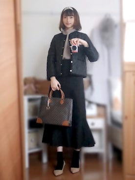 「RODE SKO」｜「アイテム（ダウンジャケット/コート）」を使った、まお♡さん（レディース・163cm）の冬コーディネート