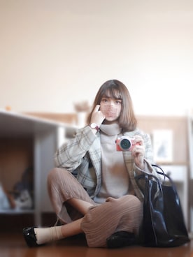 「Orobianco（オロビアンコ）のアイテム（腕時計）」を使った、まお♡さん（レディース・163cm）の冬コーディネート