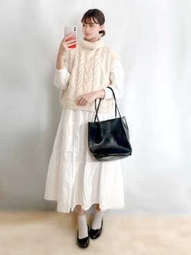 「sakishimatokyo」｜「アイテム（バレエシューズ）」を使った、まお♡さん（レディース・163cm）の冬コーディネート
