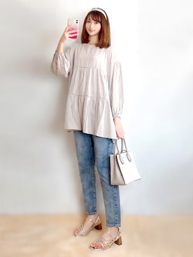 「something_jean」｜「アイテム（ワンピース/ドレス）」を使った、まお♡さん（レディース・163cm）の春コーディネート