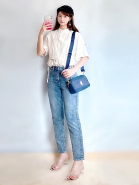 「something_jean」｜「アイテム（アクセサリー）」を使った、まお♡さん（レディース・163cm）の春コーディネート