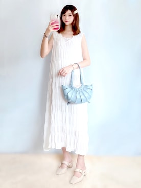 「4youstory（フォーユーストーリー）のアイテム（ワンピース）」を使った、まお♡さん（レディース・163cm）の春コーディネート