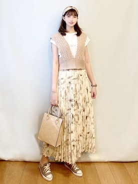 「Wefst（ウェスト）のアイテム」を使った、まお♡さん（レディース・163cm）の夏コーディネート