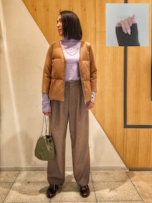 Drawer ドゥロワー　ウールカシミヤアラン編みクルーニット Drawer（ドゥロワー）の「Drawer ウールカシミヤアラン編み