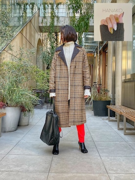 「タートルネック」｜「アイテム（マニキュア/ジェルネイル）」を使った、HANAKO さん（レディース・167cm）の冬コーディネート