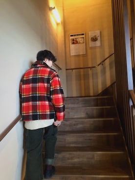 「SEVENDAYS=SUNDAY（セブンデイズサンデイ）のアイテム（シューズ）」を使った、zakikameさん（メンズ・170cm）の冬コーディネート