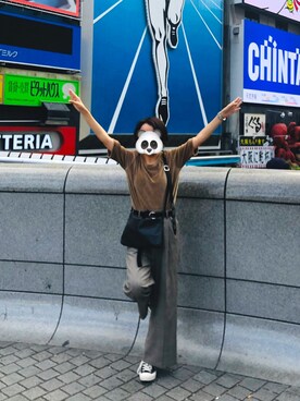 「CONVERSE TOKYO（コンバーストウキョウ）のアイテム（パンツ）」を使った、pandaさん（レディース・152cm）の秋コーディネート