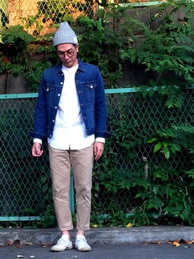 「アイテム（ブルゾン）」を使った、しゅう。さん（メンズ・177cm・30代）の秋コーディネート