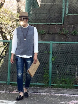 「MATATABI（マタタビ）のアイテム」を使った、しゅう。さん（メンズ・177cm）の春コーディネート