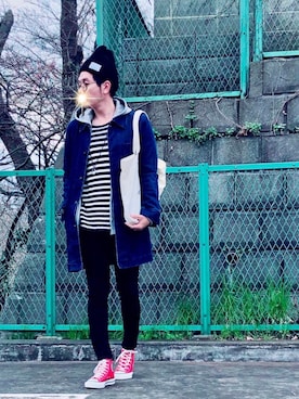 しゅう。さん（メンズ・177cm）の春コーディネート