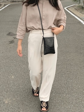 「STAMP AND DIARY（スタンプアンドダイアリー）のアイテム」を使った、kotoriさん（レディース・162cm）の夏コーディネート