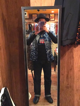 「CALEE（キャリー）のアイテム（アクセサリー）」を使った、RUDOBOYさん（メンズ・179cm）の春コーディネート