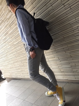 「娘」｜「アイテム（アナログ腕時計）」を使った、kanae¨̮⑅さん（レディース・166cm）の春コーディネート